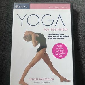 GAIAM Yoga for Beginners DVD with Pink and White Cover